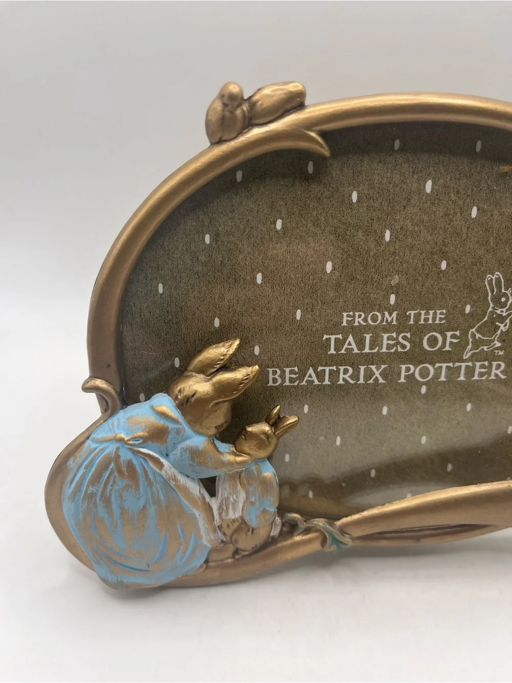 1996 Charpente Beatrix Potter Peter Rabbit Picture Frame Nursery Cast Metal